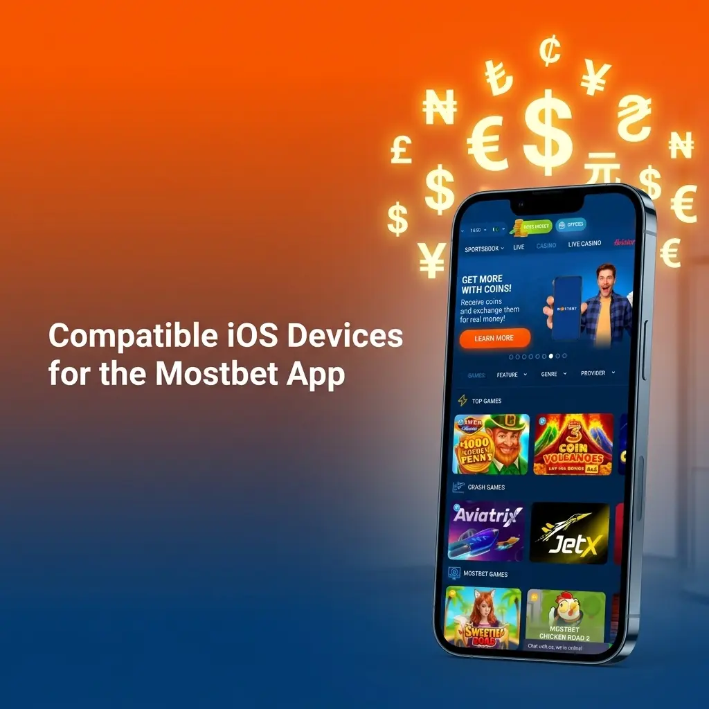 Mostbet app compatible iOS devices including iPhone X to 15 series and iPad models running iOS 12.0 or above