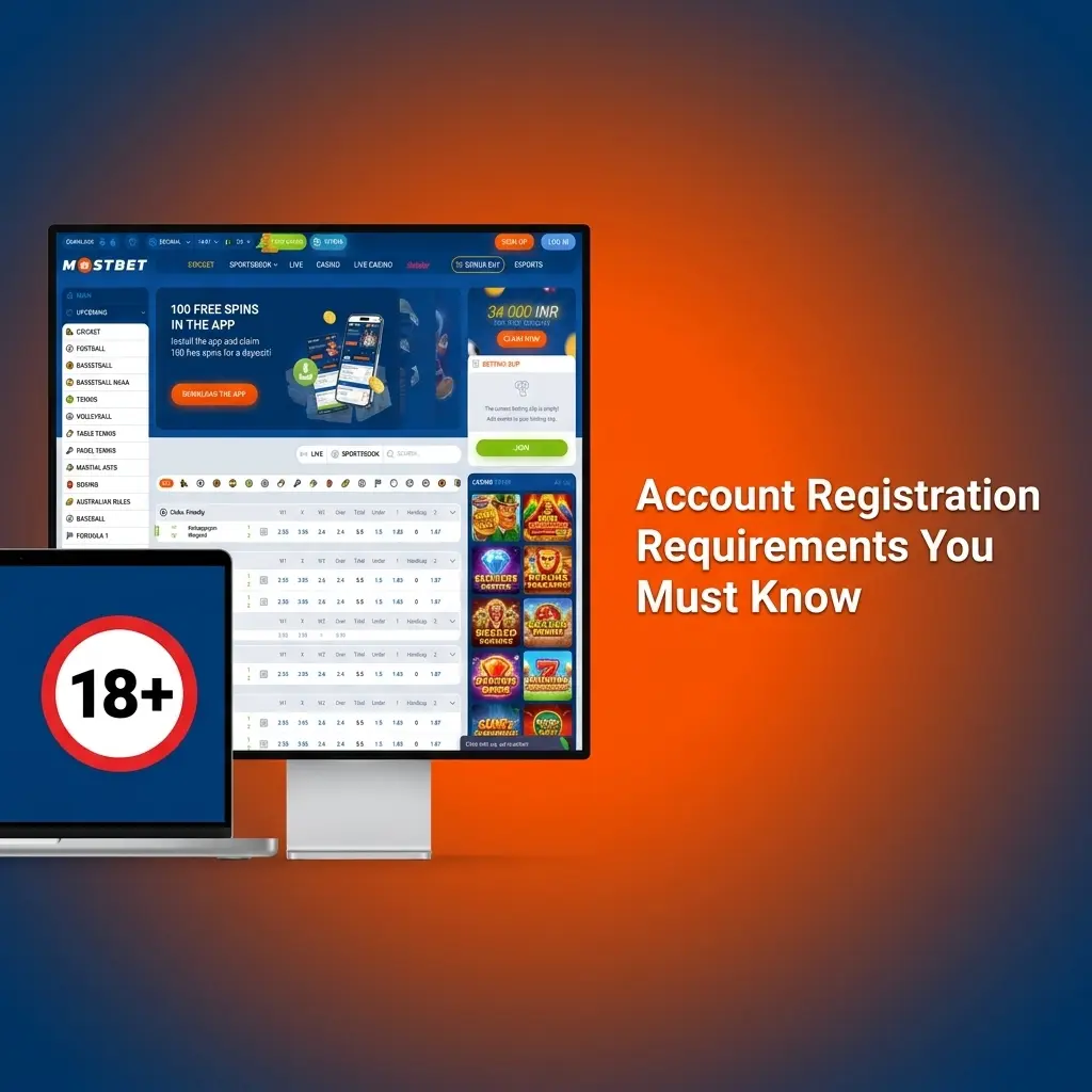 Account registration requirements checklist showing age, identity, and eligibility rules for safe platform access