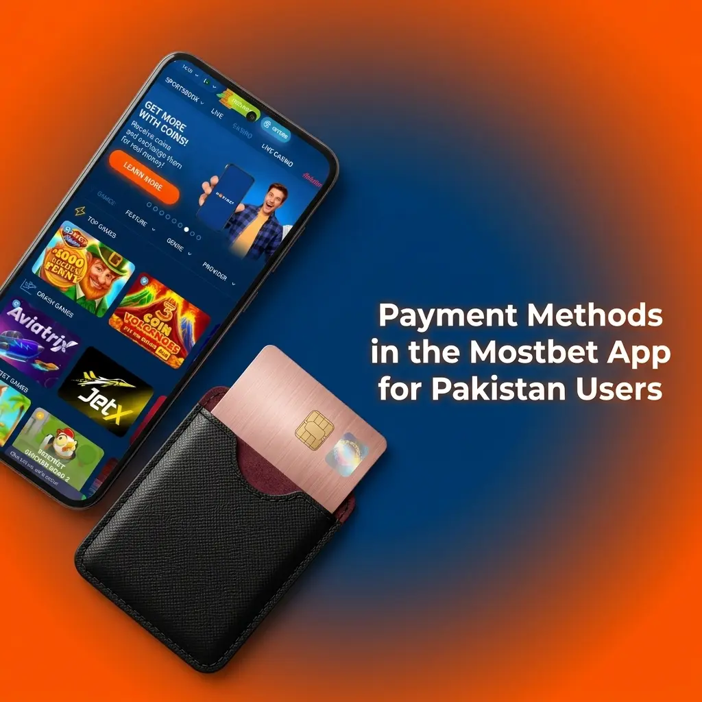 Mostbet app payment methods in Pakistan including EasyPaisa, JazzCash, crypto, and bank transfer options