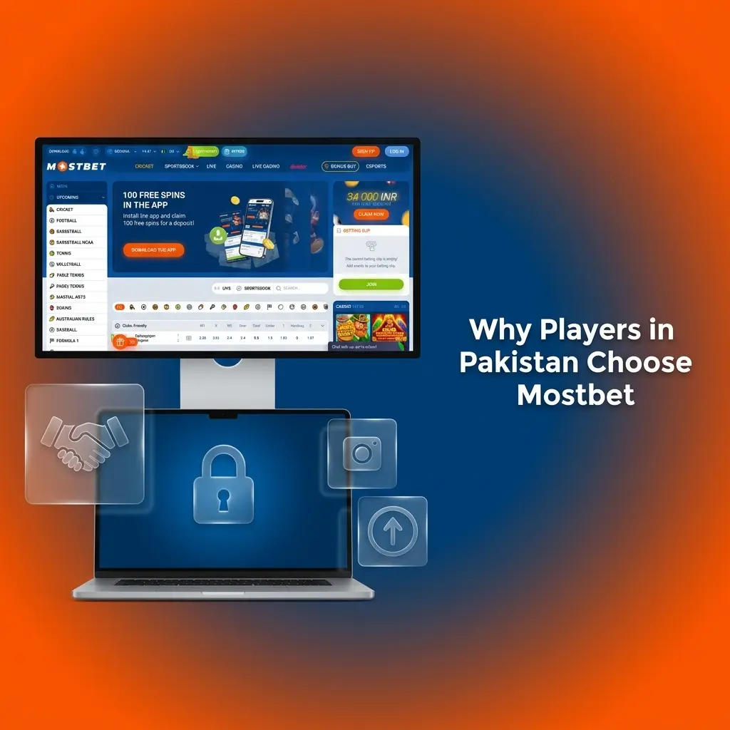 Pakistani players choosing Mostbet for cricket, football, kabaddi betting, local payments, and 24/7 Urdu support